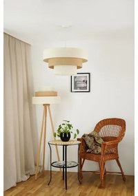 Brilagi - Lampada con piedistallo DENVER LUNETA 1xE27/15W/230V beige/marrone/color crema