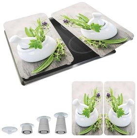 WENKO 2521420100 - Copri piano cottura 52x30 cm multicolore/grigio/trasparente