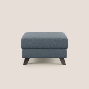 Moon Pouf contenitore e piedini alti in tessuto morbido impermeabile fiammato T03 blu