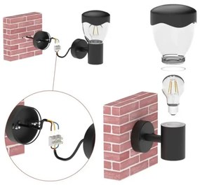 Applique da esterno con sensore ARTEO 1xE27/15W/230V IP44