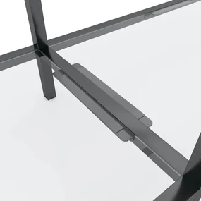 Tavolo consolle trasparente 140x35x75,5 cm in vetro temperato