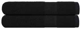 Asciugamani Per Sauna 2 Pz Neri 80x200cm 360g/m² 100% Cotone /