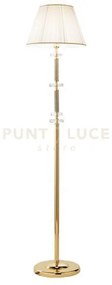 Piantana dido 1 luce cristallo e oro attacco  e27 d.45cm