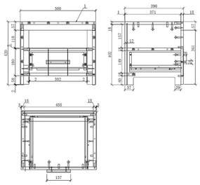 Vipack comodino erik con cassetto in legno bianco