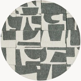 Tappeto rotondo jacquard lavabile da interno-esterno Papercut