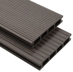 Pavimento Esterni İn Wpc Cavo Accessori 30m² 2,2m Marrone Scuro /