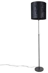 Lampada da terra con paralume nero 40 cm regolabile - Parte
