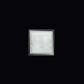 Plafoniera In Vetro Satinato Quadrata Moderna Frame Bianco 4 Luci E27 Piccola