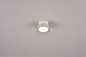 Faretto argus led rotondo con bordo cromato 653610106