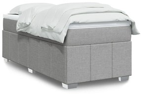 Giroletto A Molle Con Materasso Grigio Chiaro100x200 Cm Tessuto /