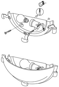 Eglo 7188 - Applique SALOME 1xE27/60W/230V