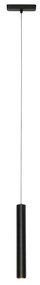 Lampada a sospensione moderna nera per sistema a binario monofase 4.5W 3000K - Magnetic Cassie