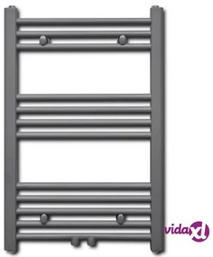 vidaXL Radiatore Centrale Portasciugamano Dritto Grigio 500 x 764 mm