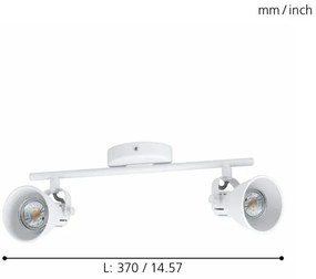 Eglo 98394 - Luce Spot a LED SERAS 2xGU10/3,3W/230V