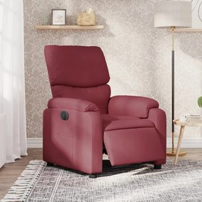 Poltrona Elettrica Reclinabile Rosso Vino İn Tessuto /