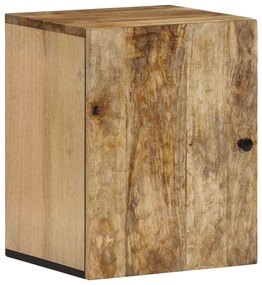 Mobile Da Bagno A Parete 38x33x48 Cm İn Legno Massello Di Mango /