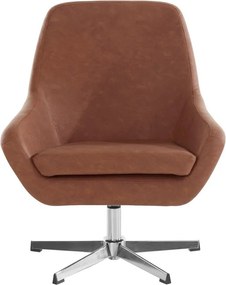 Poltrona in similpelle marrone Naomi - Støraa