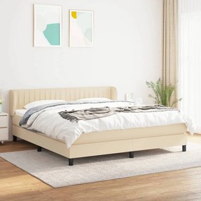 Giroletto A Molle Con Materasso Crema 160x200 Cm İn Tessuto /