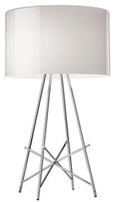 Flos Ray Table Lampada Da Tavolo H.67 cm a luce diffusa con dimmer in Vetro grigio incamiciato lucido