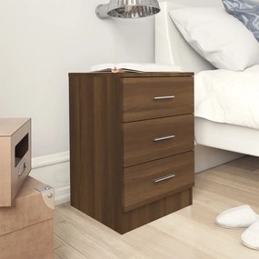 Comodino Rovere Marrone 38x35x56 Cm İn Legno Multistrato /