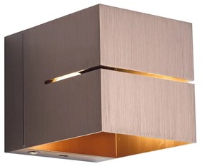 Lampada da parete bronzo scuro con LED e dimmer touch ricaricabile - Joris Groove