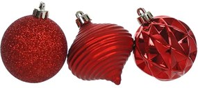 Retlux - Set di addobbi natalizi 30 pezzi rossi