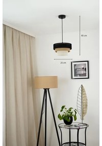 Brilagi - Lampadario a cavo ASPEN LUNETA 1xE27/15W/230V Ø25 nero/beige/crema