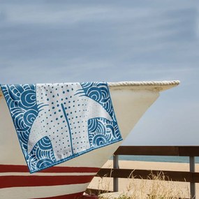 Telo mare blu 90x180 cm Shark - DecoKing