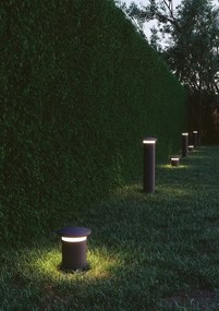 Lampione da giardino, Bitt H 15 cm, grigio, IP65 INTEC