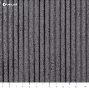 Letto matrimoniale imbottito grigio scuro con contenitore con rete inclusa 180x200 cm Mattis Cord – Meise Möbel