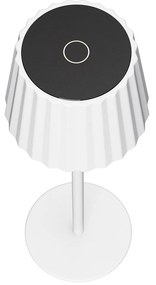 Lampada da Tavolo Ricaricabile 2.2W IP54 CCT Dimmerabile - Bianco Rigato