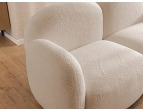 Divano angolare marrone chiaro (con penisola a destra/con chaise lounge) con rivestimento in bouclé Orbit – Ropez