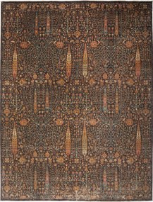 Samarkand Tappeto orientale 280x370 Nero (Pakistan) Annodato A Mano