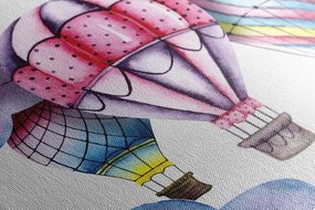 Quadro su tela – Palloncini ad acquerello