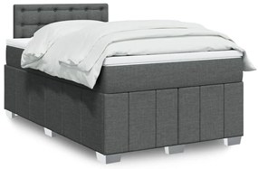 Giroletto A Molle Con Materasso Grigio Scuro 120x190cm Tessuto /