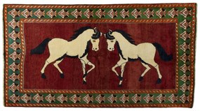 Gabbeh Tappeto persiano 250 x 140 Rosso (Iran) Annodato A Mano