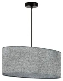 Duolla - Lampadario a sospensione con filo OVAL 1xE27/15W/230V grigio