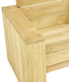 Set Divani da Giardino 3 pz in Legno di Pino Impregnato