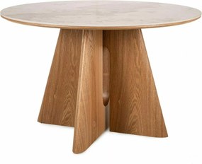 Tavolo Alzano Ceramic effetto marmo bianco lucido e rovere – 160x90x76 cm
