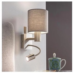 Eglo 96479 - Lampada LED flessibile PASTERI 1xE27/40W+LED/3,8W grigio