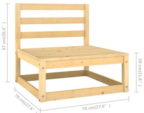 Set Divani da Giardino 6 pz con Cuscini Legno Massello di Pino