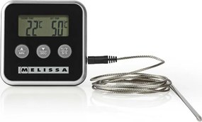 Melissa - Termometro per carne con display digitale e timer 0-250 °C 1xAAA