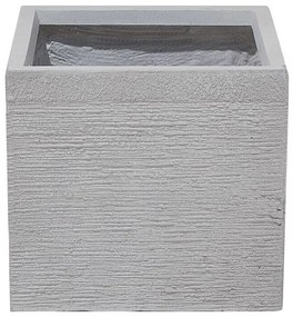 Vaso da fiori quadrato bianco 30 x 30 x 28 cm PAROS Beliani