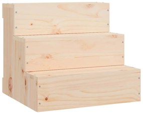 Scala per animali 40x37,5x35 cm in legno massello di pino