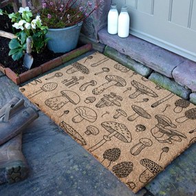 Zerbino in fibre di cocco 40x60 cm Mushrooms – Artsy Doormats