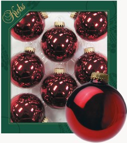 Set di 8 palline di Natale dipinte a mano Samira