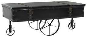 Tavolino Da Salotto İn Mdf E Legno Di Abete 110x55x43 Cm /