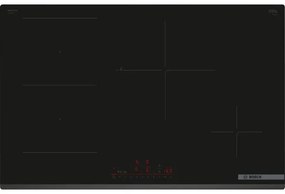 Bosch - Serie 6 PVS83KHC1E. Colore del prodotto: Nero, Posizionamento dell'apparecchio: Da incasso, Dimensione della larghezza del piano cottura: 80