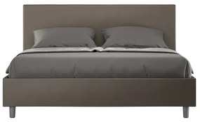 Letto contenitore imbottito 160x210 similpelle cappuccino Adele