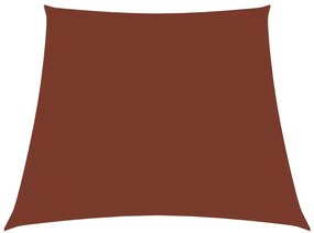 Parasole a Vela in Tela Oxford a Trapezio 2/4x3 m Terracotta